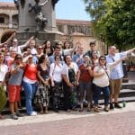 One of the things to do is visit Zona Colonial like here the students from Western Washington University Fairhaven College who stand in front of the Columbus statue in the old town of Santo Domingo.