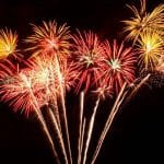 Fireworks are shot into the nightly sky of the Dominican Republic as one of the many Dominican New Year's Traditions.