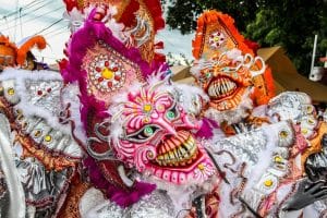 The devils are dancing again during the Dominican Carnival in the month of February.