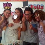 IIC Spanish School Team in Santo Domingo greets students learning Spanish in the Dominican Republic with funny faces.