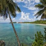 The beach and bay of Playa Sosua in the Dominican Republic