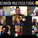A collage of individual IIC Spanish students from different countries who look into the camera while learning Spanish online in live online classes from the Dominican Republic.