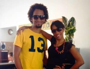 Berenice Franco and Luis Pichardo from IIC Spanish School in Santo Domingo show that 13 is a lucky number.
