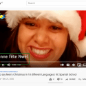 TTeacher Rosisela greets language students at IIC Spanish School on the school's youtube video saying Merry Christmas in 18 languages.