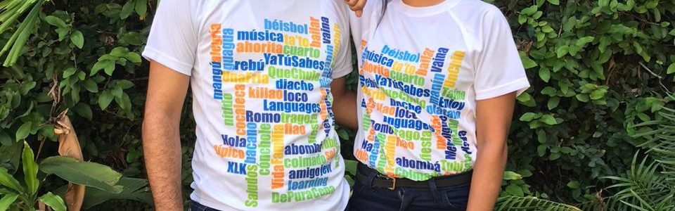 IIC Spanish School facilitator Luis Ramon and assistant Berenice Franco looking good in their new school t-shirts. Guapo can mean different things in different Spanish speaking countries.