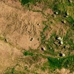 Haiti (left) and the Dominican Republic (right) - the NASA satellite picture from 2002 shows the effects of deforestation on the island of Hispaniola