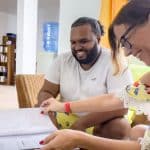 A place for cultural exchange and language learning: The new IIC school location in the city center of Sosua in El Batey opposite from the Marriott Ocean Club Sosua and Hotel Sosua by the Sea offers many different possibilities to learn Spanish in the Dominican Republic, cultural exchange and full Spanish immersion while learning Spanish in the same building where the school's German A1 and English students take their language classes.