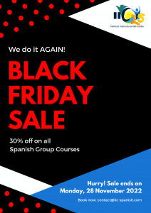 Save 30% with IIC's Black Friday Sale 2022 on all Spanish Group Courses when learning Spanish in the Dominican Republic in 2022 and 2023.