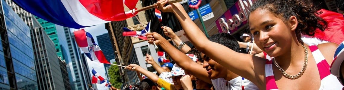 The People of New York City celebrate the 41st Dominican Day Parade on August 13, 2023.