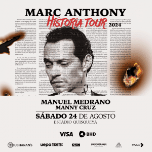 Marc Anthony History Tour performs in Santo Domingo Dominican Republic on 24 August, 2024.