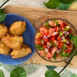 Arepitas de Yuca and Ensalada de Tomate Dominican Cooking at IIC Spanish School Dominican Republic