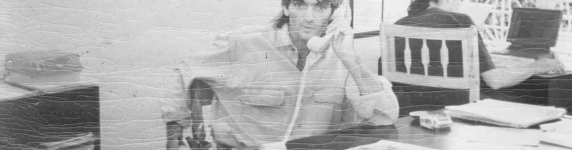 Founder Thomas Thomy Fritsch 1994 at his language and culture school Casa Goethe IIC in Santo Domingo Dominican Republic