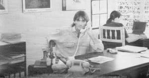 Founder Thomas Thomy Fritsch 1994 at his language and culture school Casa Goethe IIC in Santo Domingo Dominican Republic