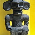 Taino god in the new Taino museum in Casa del Cordón in Santo Domingo Dominican Republic
