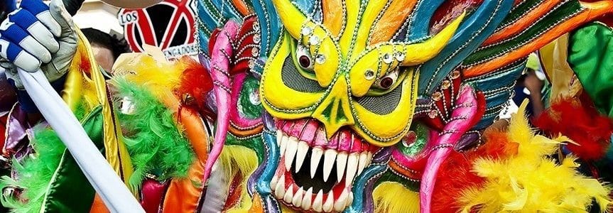 El Diablo Cojuelo, one of the main characters of the Dominican carnival Carnaval Dominicano in the Dominican Republic